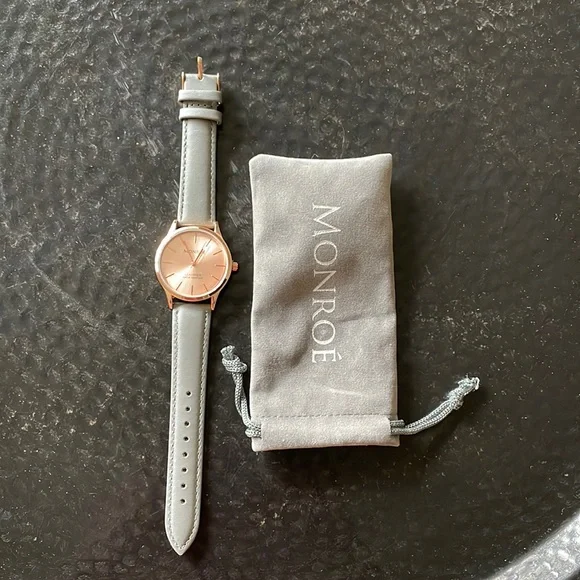 Monroe Solerose Charcoal Leather Watch Monroe Classique Sole main image 3